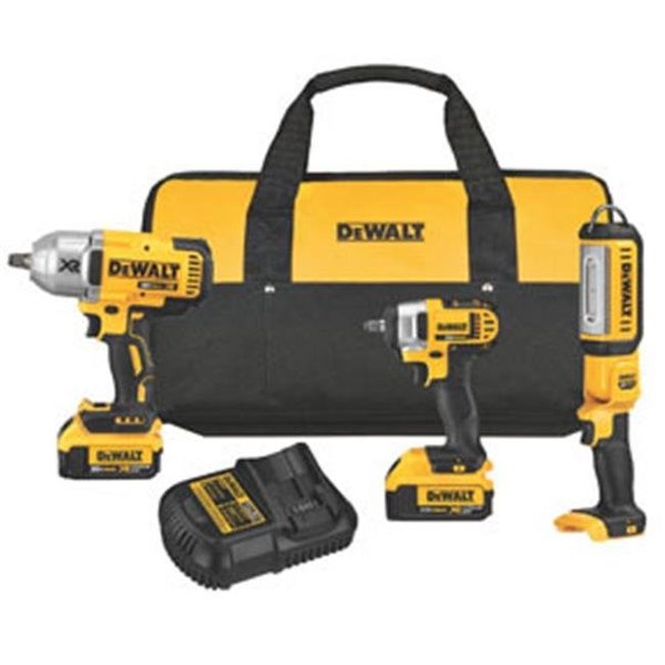 Dewalt DeWalt DWT-DCK398HM2 20V Cordless Impact Wrench Combo Kit DWT-DCK398HM2